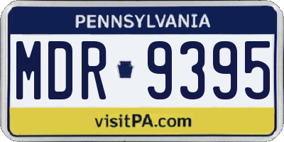 PA license plate MDR9395