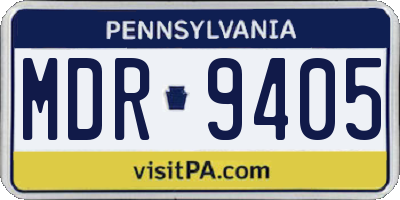 PA license plate MDR9405