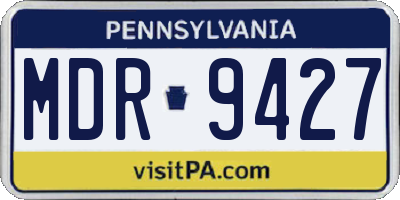 PA license plate MDR9427