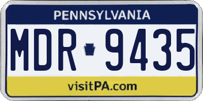 PA license plate MDR9435