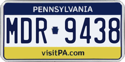 PA license plate MDR9438