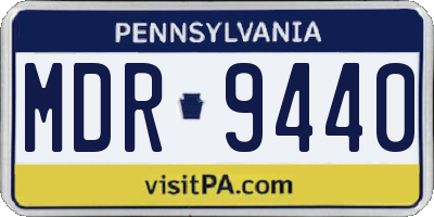 PA license plate MDR9440