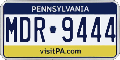 PA license plate MDR9444