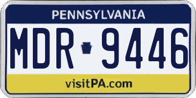 PA license plate MDR9446