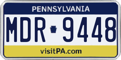 PA license plate MDR9448