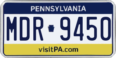 PA license plate MDR9450