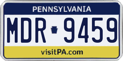 PA license plate MDR9459