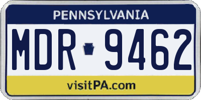 PA license plate MDR9462