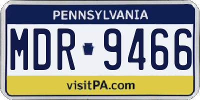 PA license plate MDR9466