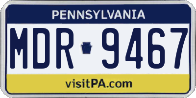 PA license plate MDR9467