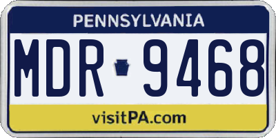 PA license plate MDR9468