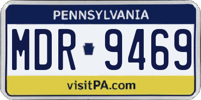 PA license plate MDR9469