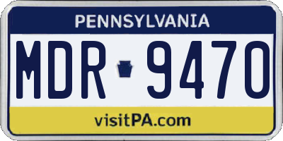 PA license plate MDR9470