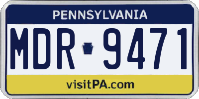 PA license plate MDR9471