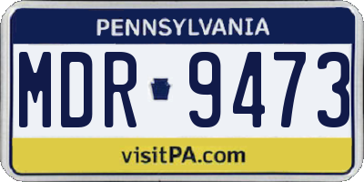 PA license plate MDR9473