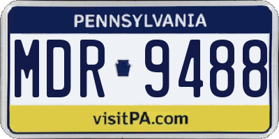 PA license plate MDR9488