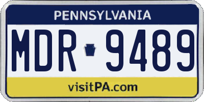 PA license plate MDR9489