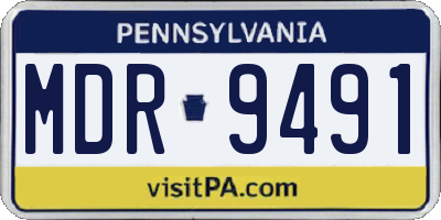 PA license plate MDR9491