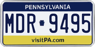 PA license plate MDR9495