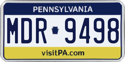 PA license plate MDR9498