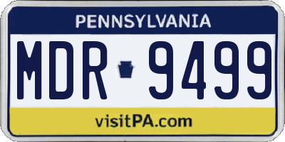 PA license plate MDR9499