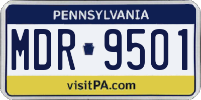 PA license plate MDR9501