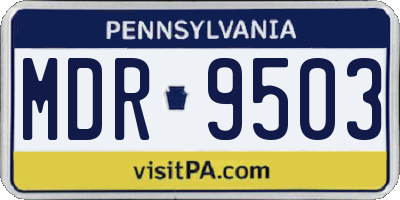 PA license plate MDR9503