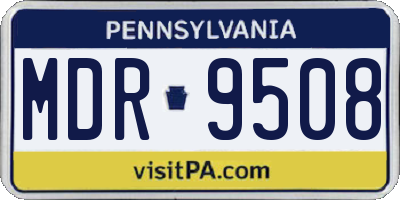 PA license plate MDR9508
