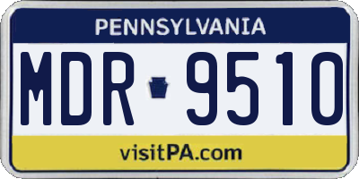 PA license plate MDR9510