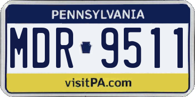 PA license plate MDR9511