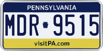 PA license plate MDR9515