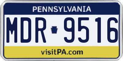 PA license plate MDR9516
