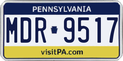 PA license plate MDR9517
