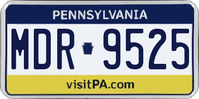 PA license plate MDR9525