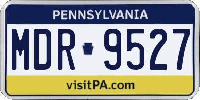PA license plate MDR9527