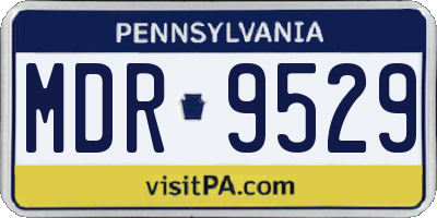 PA license plate MDR9529
