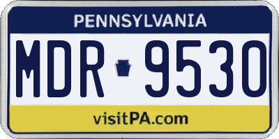 PA license plate MDR9530