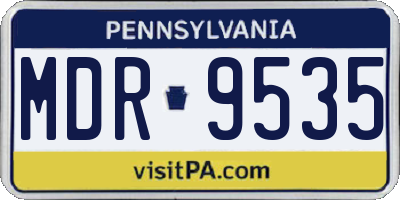 PA license plate MDR9535