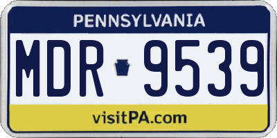PA license plate MDR9539