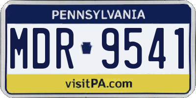 PA license plate MDR9541
