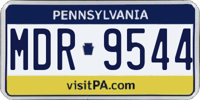 PA license plate MDR9544