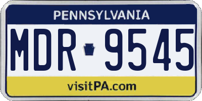 PA license plate MDR9545
