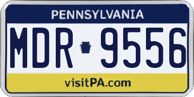 PA license plate MDR9556