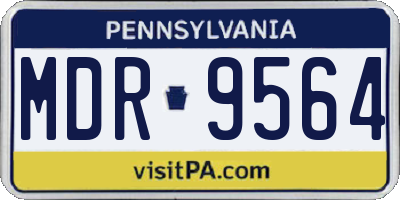 PA license plate MDR9564