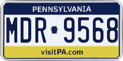 PA license plate MDR9568