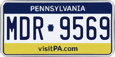 PA license plate MDR9569
