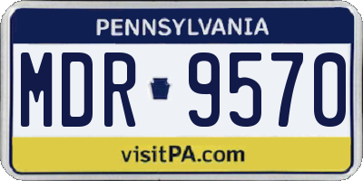PA license plate MDR9570