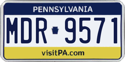 PA license plate MDR9571