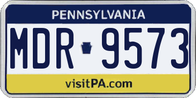 PA license plate MDR9573