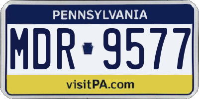 PA license plate MDR9577